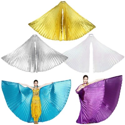 Belly Dance Isis Wings Costume Carnivals Festivals Fancy Angel Wings Sticks Bag