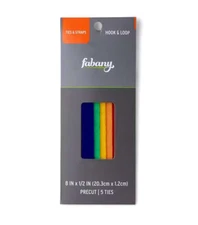 Hook & Loop 8 in x 1/2 in Precut 5 ties