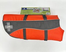 Top Paw Adjustable Neoprene Dog Life Jacket Orange Flotation, Size XL 85-100 LBS
