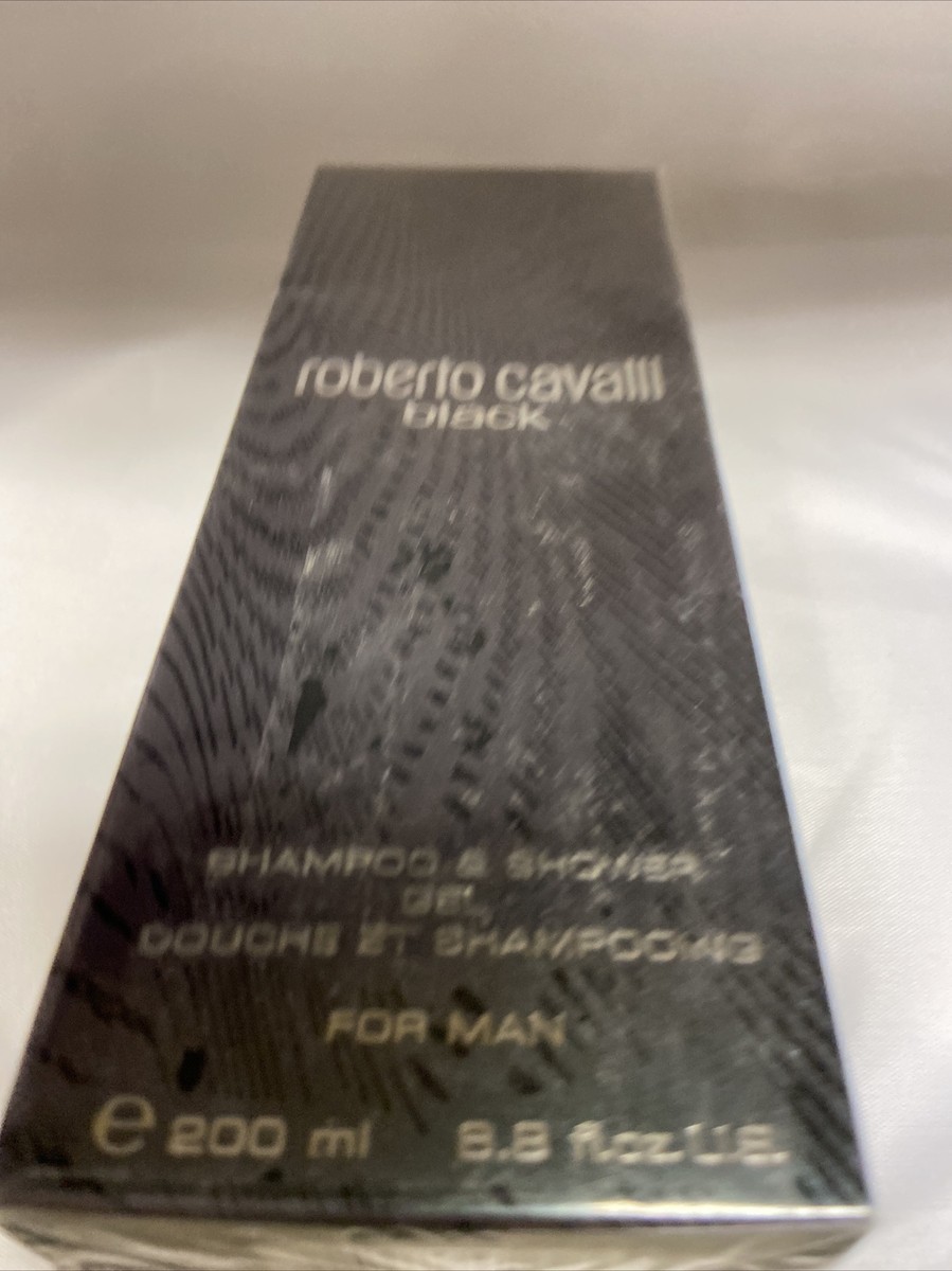 roberto cavalli black Shampoo & Shower Gel for Men 6.8 fl oz NIB