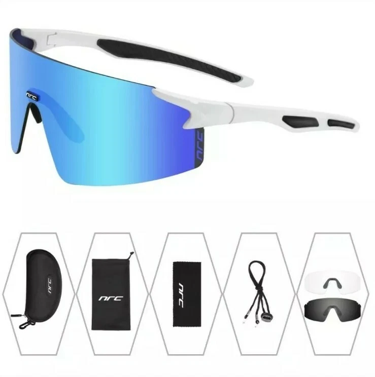 NRC 3 Lens UV400 Cycling Sunglasses TR90 Sports Bicycle Glasses MTB Mountain