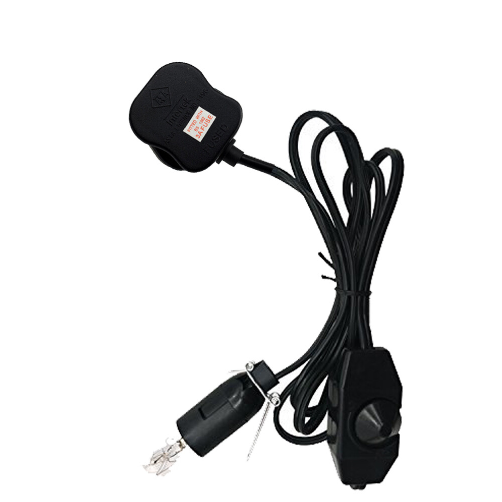 Rubber Cable UK Plug in Pendant Light Fitting On/Off Switch E27 E14 ...