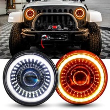 Pair 7 Round Led Headlights Starry Dragon Eyes Drl For Jeep Wrangler Jk Tj Cj Pair 7 Round Led Headlights Starry Dragon Eyes Drl For Jeep Wrangler Jk Tj Cj