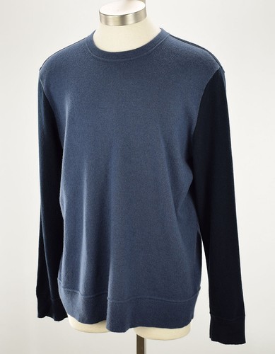 THEORY Mens Air Force Blue HILLES Standard Fit Crew Neck Cashmere Sweater XL NWT - Picture 1 of 3