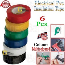 6x taśma elektryczna PVC kolorowa izolacja 2,7 m 18 mm domowe taśmy izolacyjne rolka