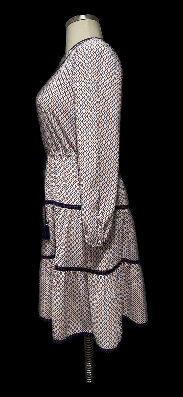 Abito Tory Burch multicolore maniche a spuffo vita taglia 6 eccellente