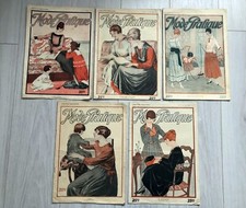 5x Revues LA MODE PRATIQUE illustrée Année / Year  1917