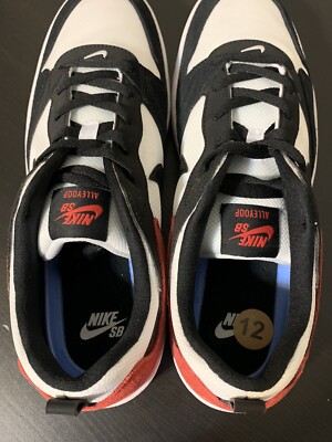 Nike Sneakers Mens 12 SB Alleyoop Chicago Black Toe Red White Skate CJ0882-102 Nike SB Alleyoop Chicago Black Toe Red/White Skate Sneaker  main image 3