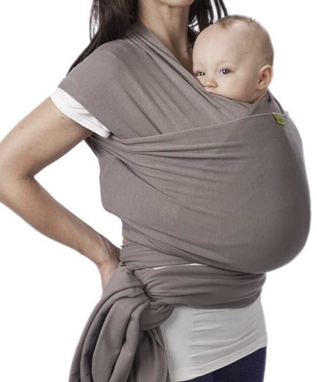 Boba Baby Wrap Carrier Organic Dark Grey Infant Sling Hiking
