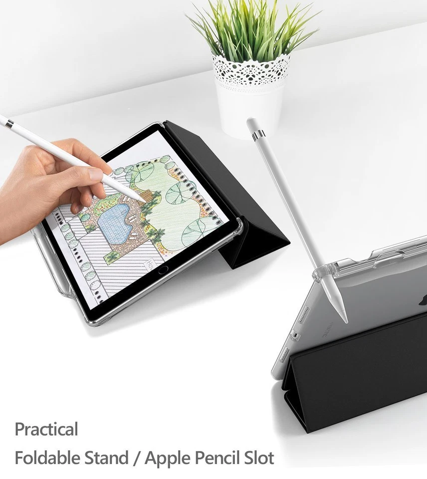 For iPad Pro 10.5 (2017/2019) / iPad 9.7 (2017/2018) Tablet Case Smart Cover - Image 3 of 4