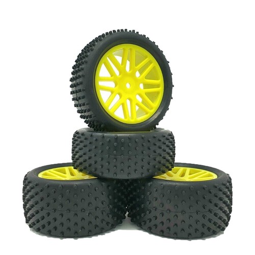 4pcs RC 1/10 Racing Tires Wheels 12mm Hex For Tamiya Kyosho HPI HSP Off Road Car - Picture 16 of 16