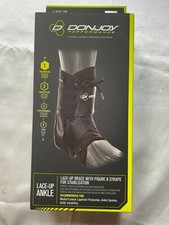 New NIB DonJoy Performance Lace-Up Ankle Brace Size M Unisex R or L Black