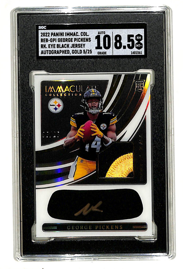 George Pickens Panini Immaculate Collection Collegiate Rookie Autographs #RAGPI Gold