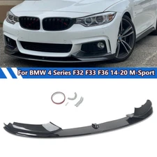 Front Bumper Lip Splitter For 2014-20 BMW F32 F33 F36 M Sport Carbon Fiber Style