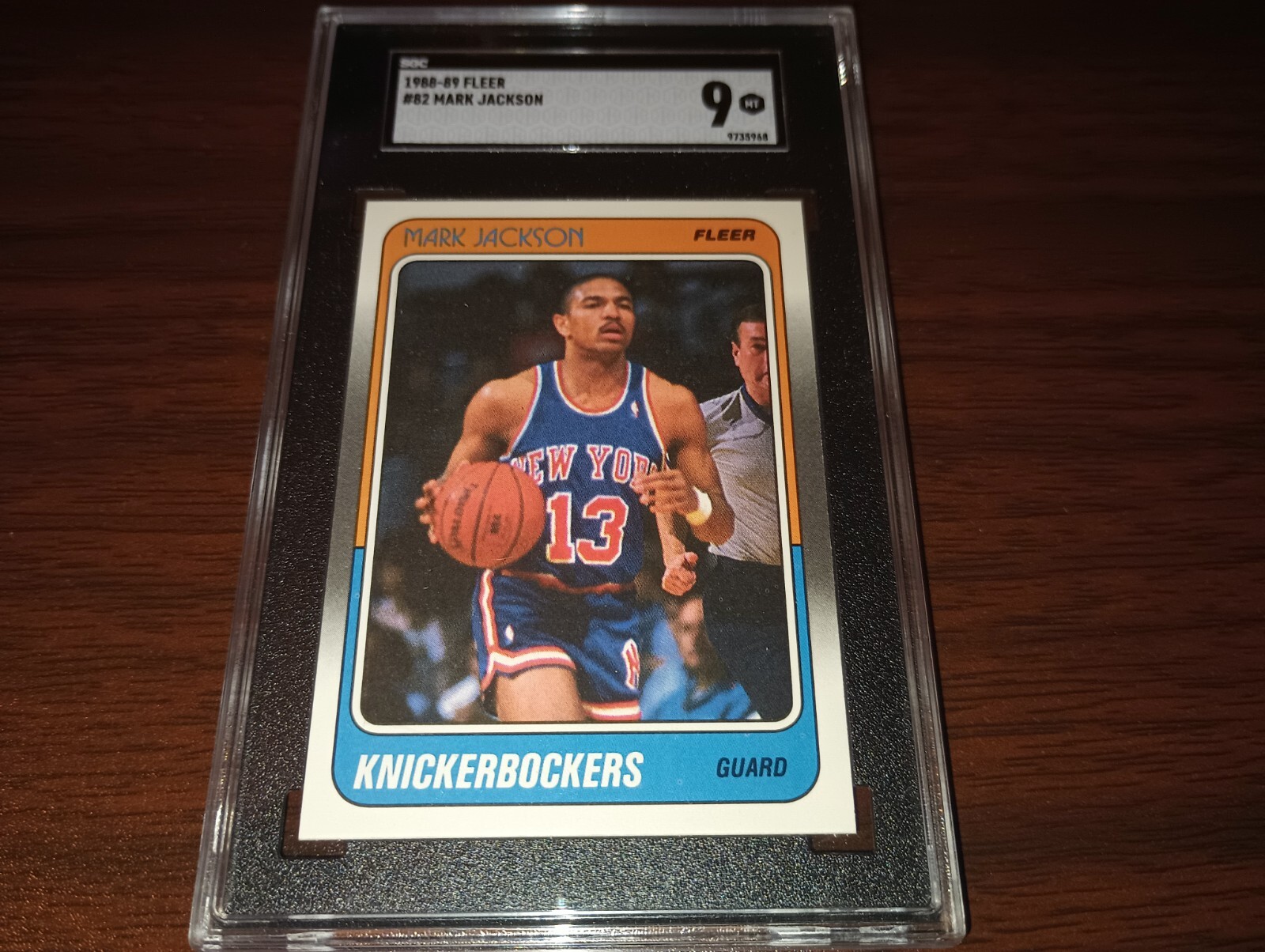 1988-89 Fleer Basketball #82 Mark Jackson Rookie SGC 9 Mint New York Knicks RC