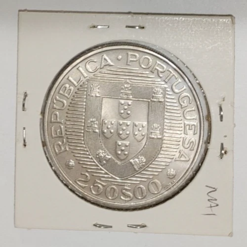 Portugal 250 escudos - 1984 - Conferencia mundial de pesca FAO (en su cartera) - Image 4 of 4