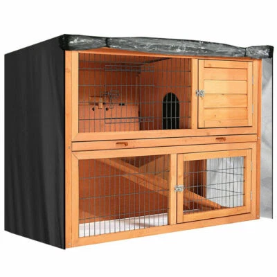 48" Rabbit Hutch Cover Waterproof Large Double Garden Pet Bunny Cage Covers UK