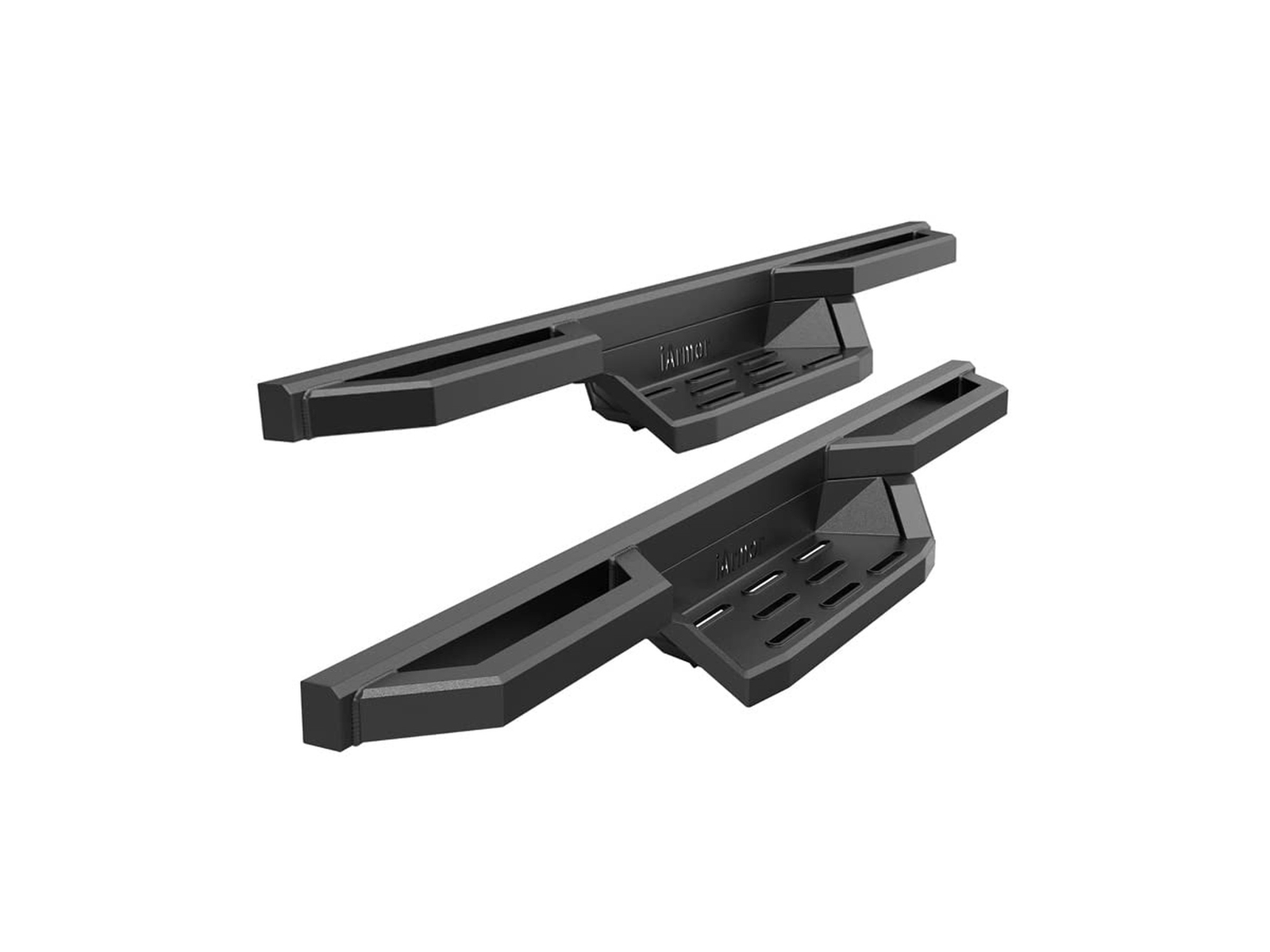 APS 304 Stainless Steel 6.5in Nerf Bars with Pocket Steps Square Tube Rocker Guard