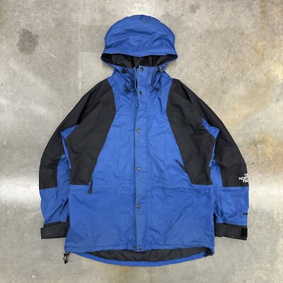 Vtg The North  Face Jacket Coat Mens Large Waterproof Gore-Tex Blue Retro 90'S