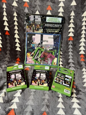 Panini Minecraft 15 Year Celebration Collection Starter Pack & 3 Multi Sets. Neu