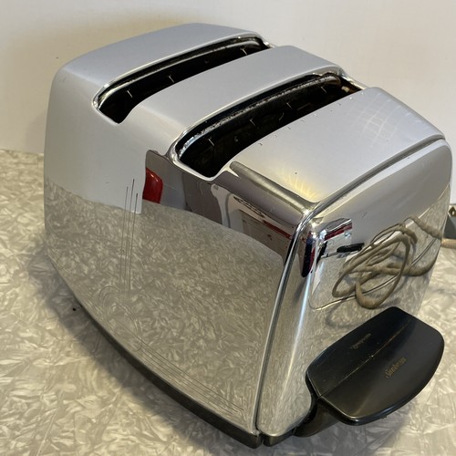 BEAUTIFUL WORKING SUNBEAM TOASTER T-20B DECO CHROME AUTO DROP USA FLAW - Picture 7 of 24