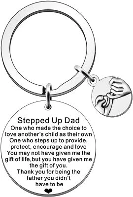 FMCC Step Dad Gifts Keyring-Gifts for Step Dad Fathers Day Birthday Christmas F