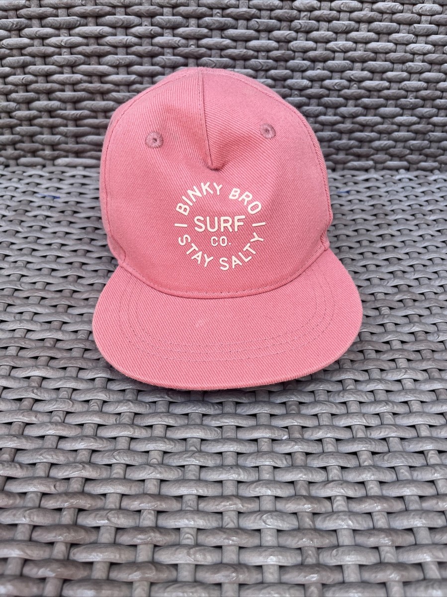 Binky Bro Ponto Stay Salty pink Snapback Hat/Cap infant baby 4-12