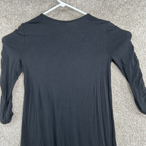 Cato Est. 1946 Women's Dress Size Extra Small Black 3/4 Sleeve Rouched Pullover - Picture 5 of 10