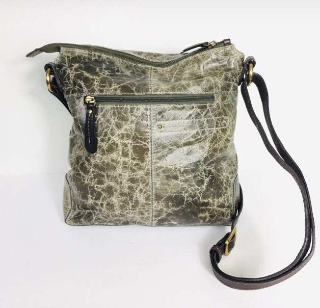 Nino Bossi Made in India Leather Green Bag EUC Gem