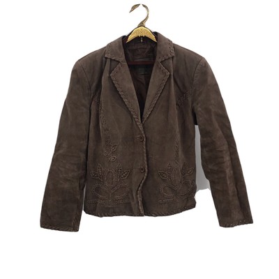 Womens brown tweed jacket with elbow patches â Ladies fashion blazers, wholesale european â in 