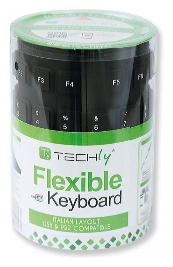 Manhattan Tastiera computer Flessibile in Silicone Wired Black IDATA KB R109L - Immagine 2 di 4