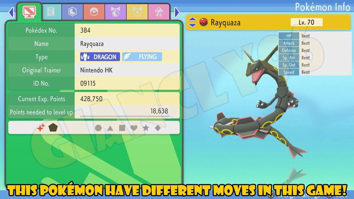 Shiny Rayquaza 6IV Pokemon X/Y OR/AS S/M Us/um Sword/shield -  Sweden