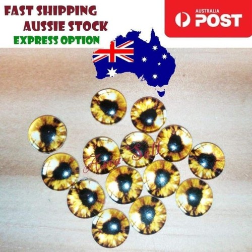 10pcs Round 18mm Glass Eyes Dragon Lizard Frog Eyeballs - Picture 29 of 32