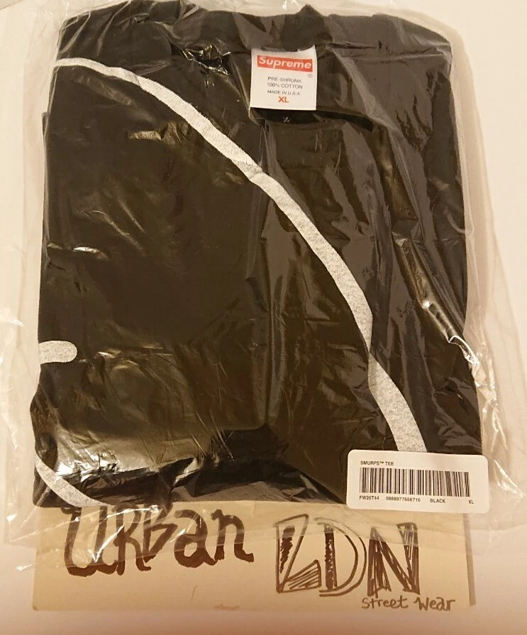 T shirt Schtroumpf Supreme XL noir