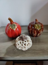 Pumpkins  Fall Decorations 9 variety pieces