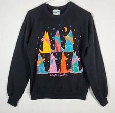 Vintage 80s Sz M Youth Crewneck Sweatshirt J.LOW Coyote Chorus Line USA Made