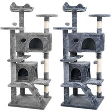 Large Cat Tree Activity Centre Multilevel Scratching Post 138cm Climbing Tower