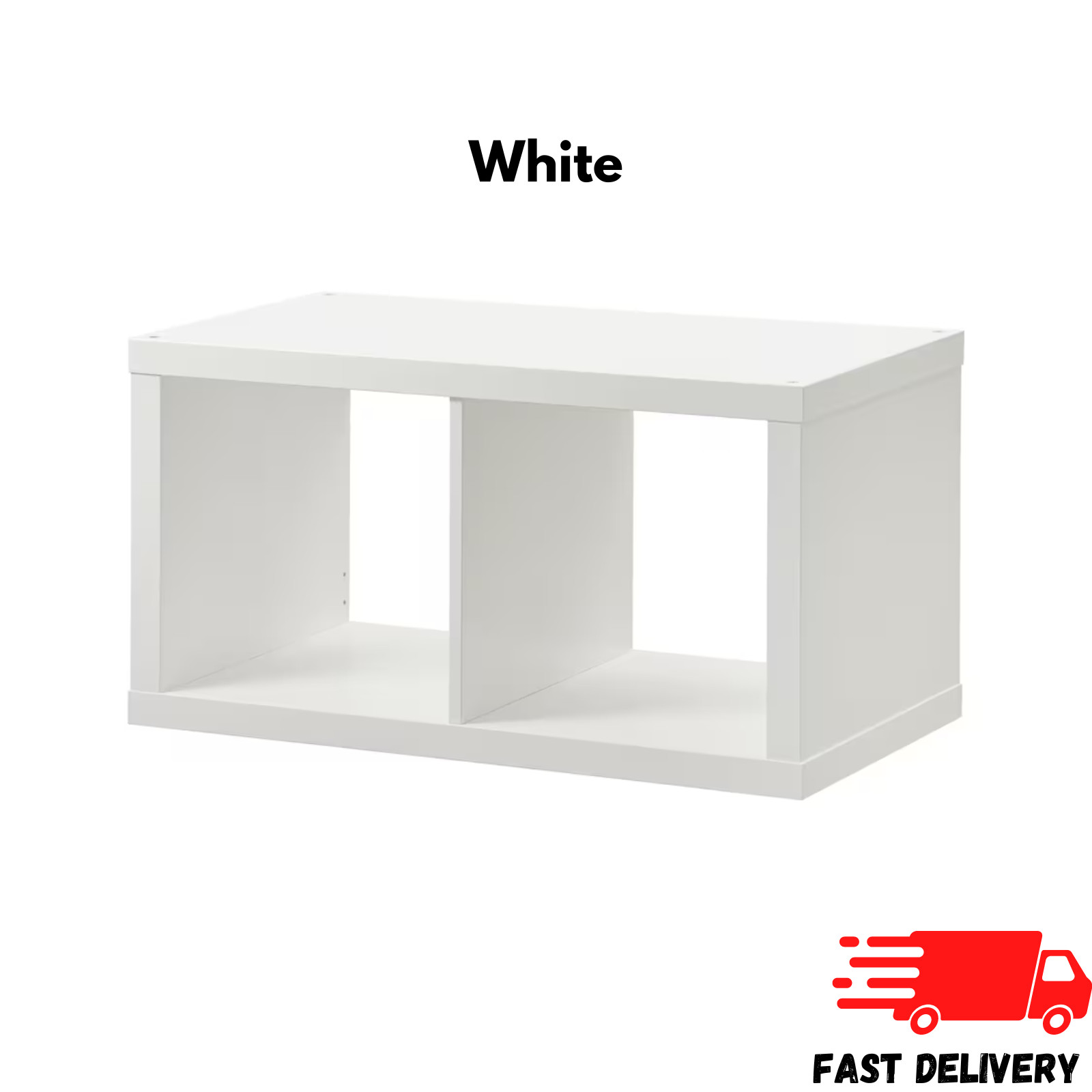 IKEA KALLAX 2-Tier Wall-Mounted Shelving Unit Bookcase Display Shelf 77x41cm