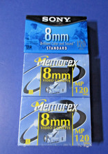 lot of 3 Memorex 8MM and Sony Blank MP120 Camcorder Video Cassette Tapes NEW