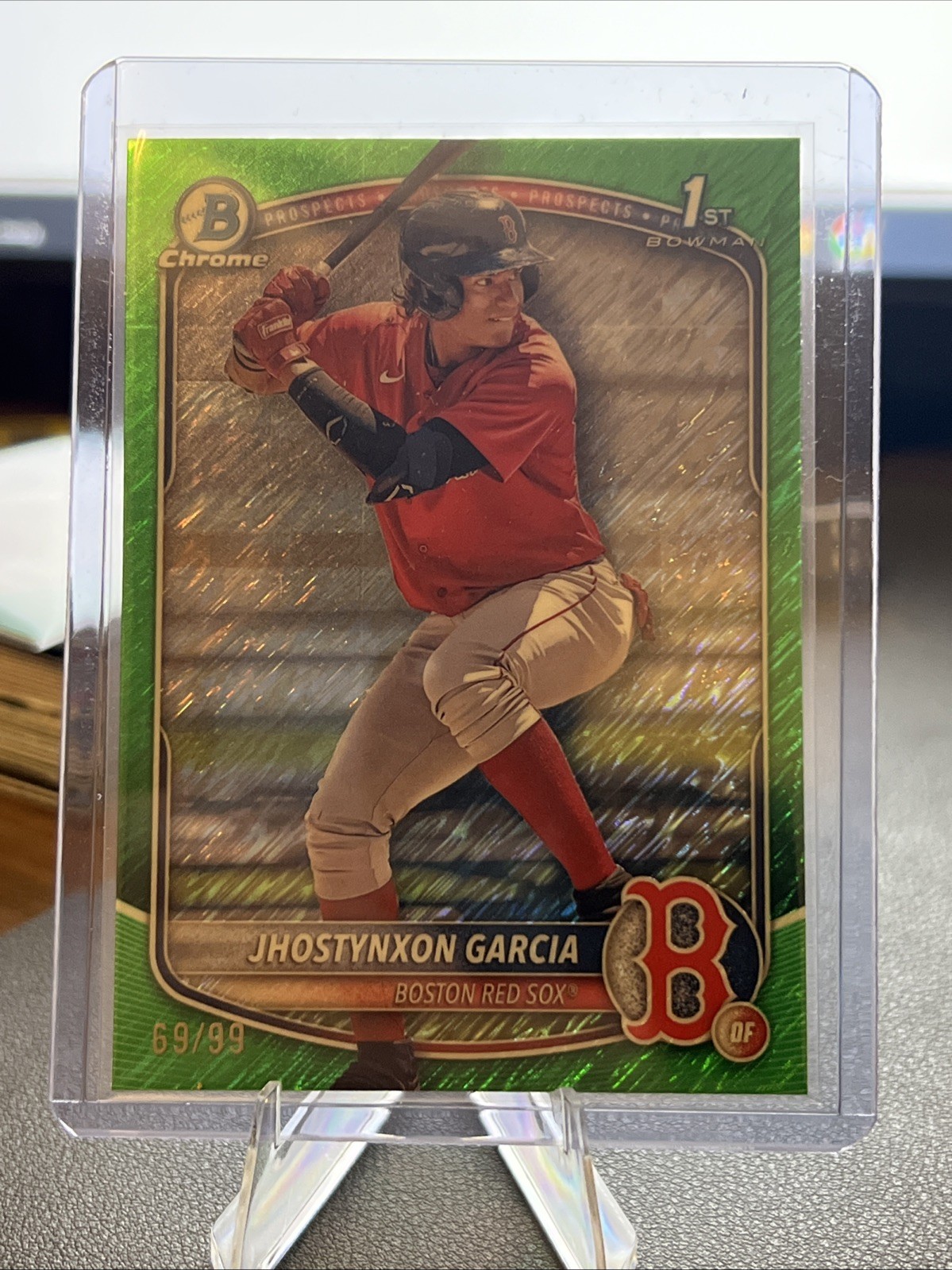 2025 Bowman - Chrome Prospects Jhostynxon Garcia #BCP-43 Green Shimmer #/99 !!