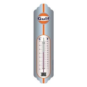 Thermomètre - Vintage - Rétro - Logo Gulf - Cadeau original - à suspendre
