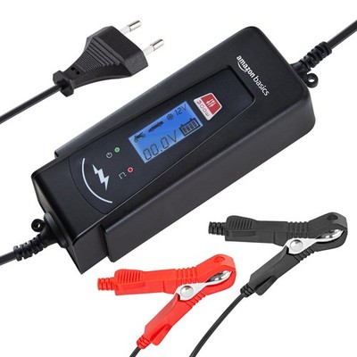 Amazon Basics Akkuladegerät EU-Stecker 2A 4A 6V 12V Schwarz