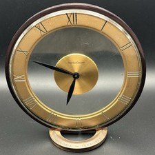 JAEGER-LE COULTRE ART DECO ERA GLASS AND BRONZE DESK CLOCK FOR COLLECTOR.