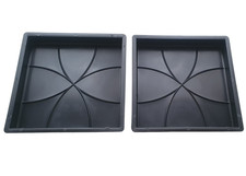 2 Pcs Large Plastic Garden Paving Slab Mould Concrete Floor Tiles Driveway Patio