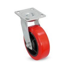 Klutch 6in. Polyurethane Swivel Caster 700-lb. Capacity Red