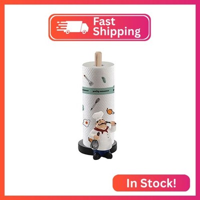Suwimut Chef Style Paper Towel Holder, Resin Crafts Display Chef Figurines Creat