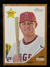 2011 Topps Heritage Mark Trumbo #404 Rookie Card Angels MLB Baseball