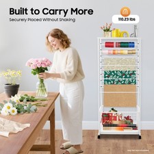 16 Tier White Double Sided Ribbon Organizer Large Capacity Ribbon Storage Holder