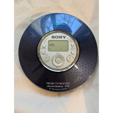 Sony D-NF420 Psyc Walkman Portable CD Player MP3 FM AM TV Weather Blue Working