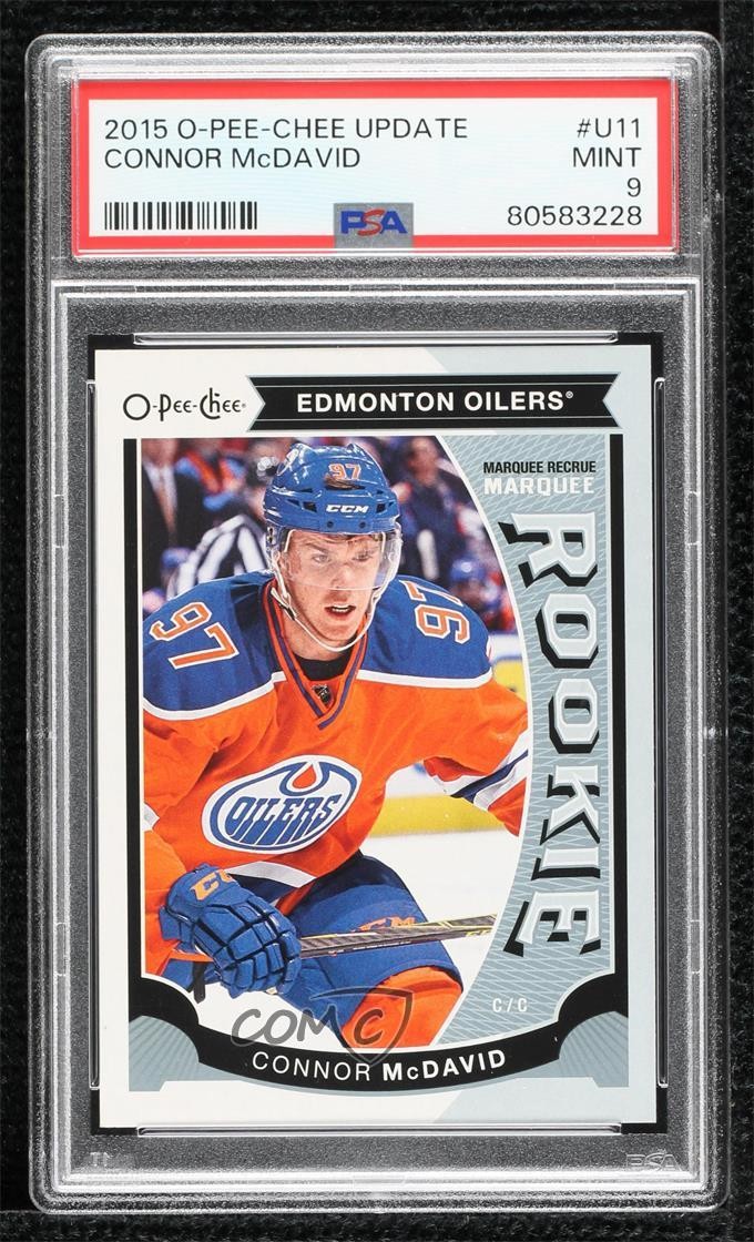2015-16 Upper Deck O-Pee-Chee Update Connor McDavid #U11 PSA 9 MINT k8j